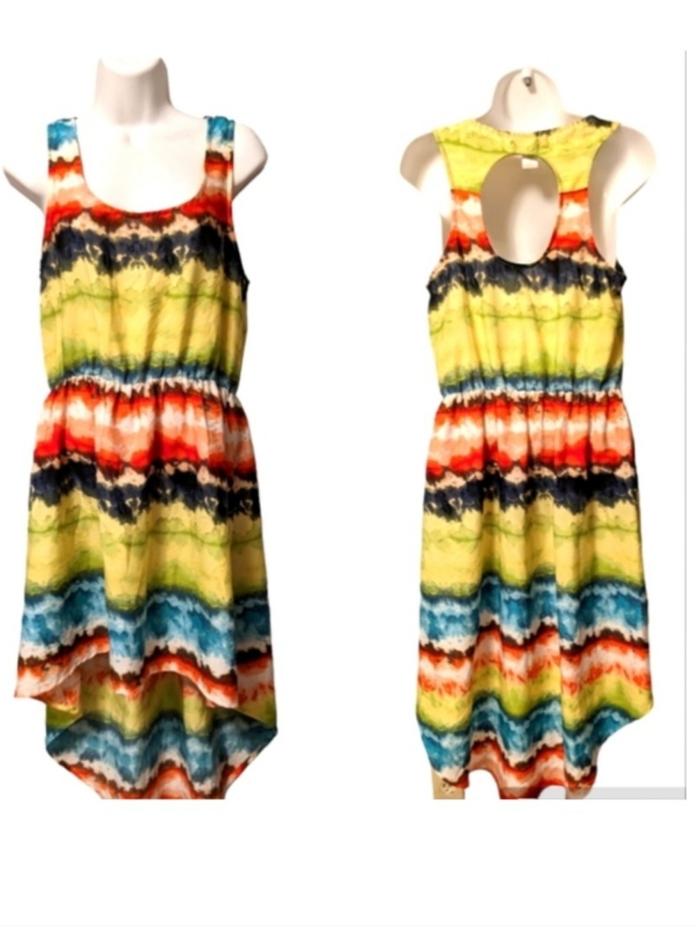 Band of Gypsies Sundress Desert Sunset Tie Dye Watercolor Dress Sz. M